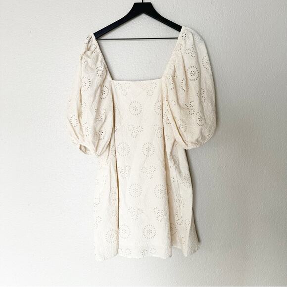 Jen's Pirate Booty Mini Dress Womens Ashbury Swirl Square Neck Cotton Eyelet S - Picture 6 of 11